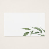 Greenery Leaves Lijst Book Request for Baby shower Visitekaartje (Achterkant)