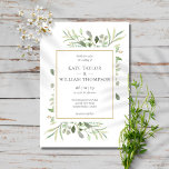 Greenery Leaves Photo Wedding Invitation Kaart<br><div class="desc">Met delicate waterverf bladeren kan deze botanische huwelijksuitnodiging gepersonaliseerd worden met je foto en speciale trouwdag informatie. Ontworpen door: Thisnotme©</div>
