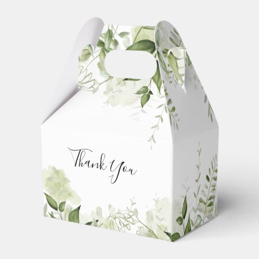 Greenery Leaves Signature Script Wedding Bedankdoosjes (Achterkant)