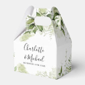 Greenery Leaves Signature Script Wedding Bedankdoosjes (Voorkant Zijde)