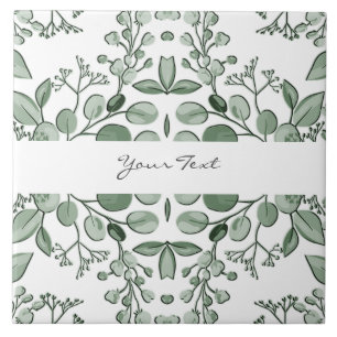 Greenery leest Floral Ceramic Tile Tegeltje