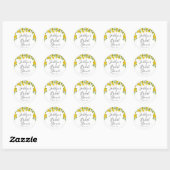 Greenery Lemon Blossom Vrijgezellenfeest Ronde Sticker (Vel)