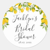 Greenery Lemon Blossom Vrijgezellenfeest Ronde Sticker (Voorkant)