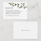 Greenery, Lemons en Marigolds Online RSVP Informatiekaartje (Voorkant / Achterkant)