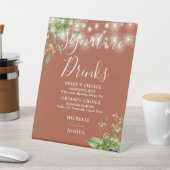 Greenery Lights Terracotta Signature Drinken Reclamebord Met Voetstuk (Insitu)