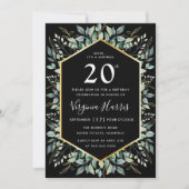 Greenery Lijst 20ste verjaardag Kaart (Voorkant)