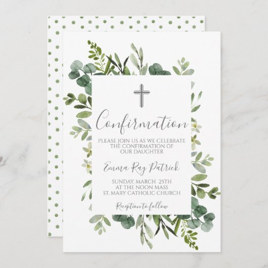 Greenery Lijst Bevestiging Kaart (Voorkant / Achterkant)