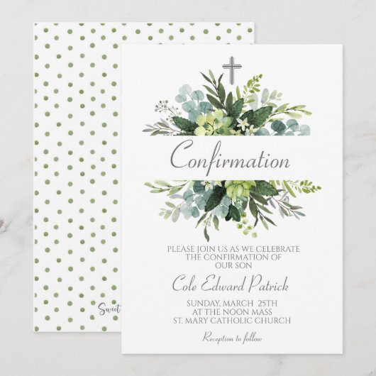 Greenery Lijst Bevestiging Kaart (Voorkant / Achterkant)