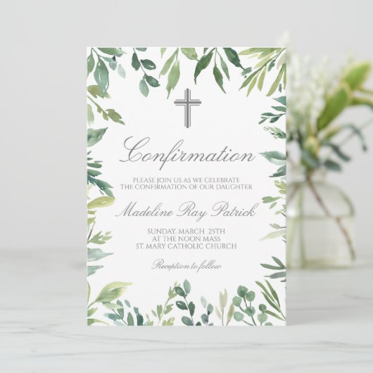 Greenery Lijst Bevestiging Kaart (Staand voorkant)