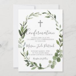 Greenery Lijst Bevestigingsuitnodiging Kaart