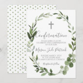 Greenery Lijst Bevestigingsuitnodiging Kaart (Voorkant / Achterkant)