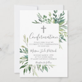 Greenery Lijst Bevestigingsuitnodiging Kaart