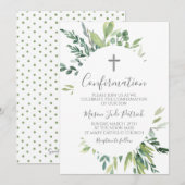 Greenery Lijst Bevestigingsuitnodiging Kaart (Voorkant / Achterkant)