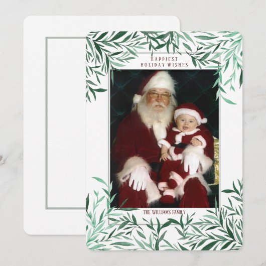 Greenery Lijst Fotokaart Kaart (Voorkant / Achterkant)