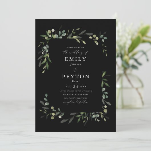 Greenery Lijst Kaart (Staand voorkant)