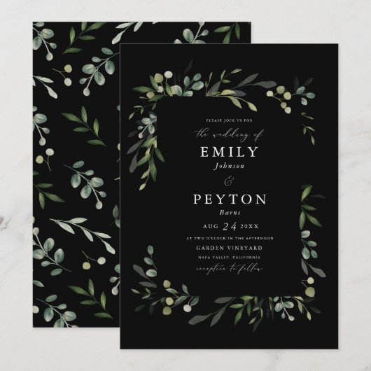 Greenery Lijst Kaart (Voorkant / Achterkant)