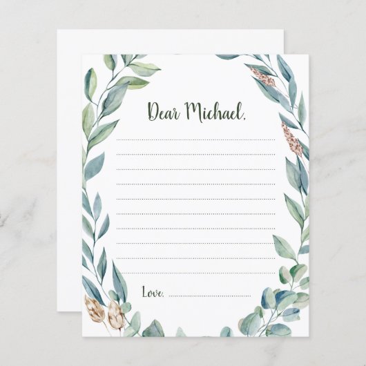 Greenery Lijst Time Capsule Kaart (Voorkant / Achterkant)