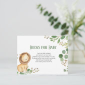 Greenery Lion Baby Boeken inlegkaart Briefkaart (Staand voorkant)