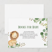 Greenery Lion Baby Boeken inlegkaart Briefkaart (Voorkant / Achterkant)