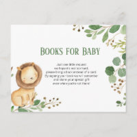 Greenery Lion Baby Boeken inlegkaart