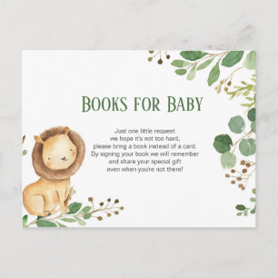 Greenery Lion Baby Boeken inlegkaart Briefkaart