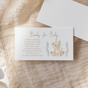 Greenery Lion Baby shower Boek Aanvraag Invoegen Informatiekaartje