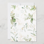 Greenery Lion Baby shower Kaart (Achterkant)