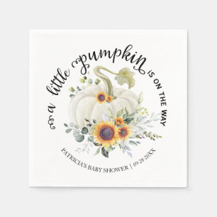 Greenery Little Pumpkin Herfst Baby shower Napkins Servet