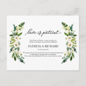 Greenery Love is het uitstellen van een bruiloft Briefkaart (Voorkant)