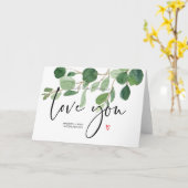 Greenery Love You Kaart voor toekomstige echtgenoo (Gele Bloem)