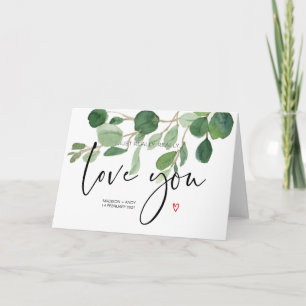 Greenery Love You Kaart voor toekomstige echtgenoo
