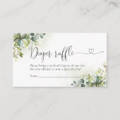 Greenery Luier Raffle Enclosure Kaart (Voorkant)