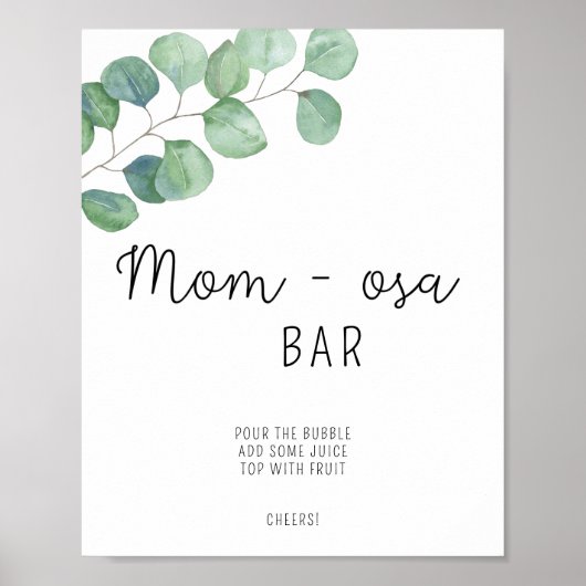 Greenery mamma-osa bar/Mim-osa bar Poster (Voorkant)