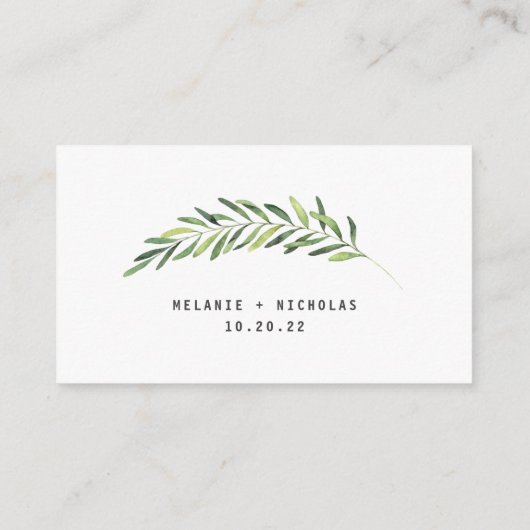 Greenery Mason Jar rsvp internetkaart Informatiekaartje (Achterkant)