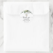 Greenery Matcha Thank You Bridal Shower Favor Ronde Sticker (Tas)