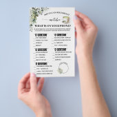 Greenery Matcha What is on Phone Shower Game Card Flyer (Hand)