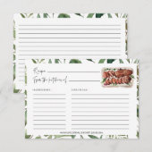 Greenery Meat Kitchen Vrijgezellenfeest Recipe Kar (Voorkant / Achterkant)