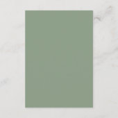 Greenery Mediterranean Olive Branch Display Shower Informatiekaartje (Achterkant)
