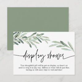 Greenery Mediterranean Olive Branch Display Shower Informatiekaartje
