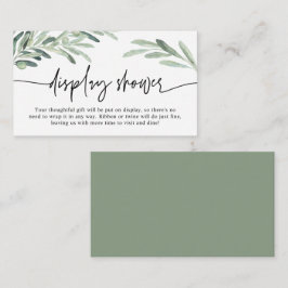 Greenery Mediterranean Olive Branch Display Shower Informatiekaartje