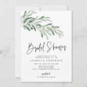 Greenery Mediterranean Olive Branch Vrijgezellenfe Kaart (Voorkant)