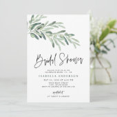 Greenery Mediterranean Olive Branch Vrijgezellenfe Kaart (Staand voorkant)