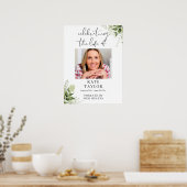Greenery Memorial Celebration Of Life Photo Poster (Keuken)
