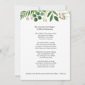 Greenery memorial-fotokaart, gele gouden grens (Achterkant)