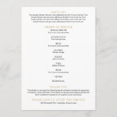 Greenery Memorial Funeral Order of Service Programmakaart (Achterkant)