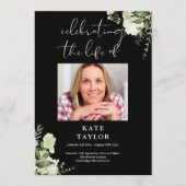 Greenery Memorial Funeral Order Of Service Programmakaart (Voorkant)