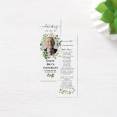 Greenery Memorial Poem Prayer Funeral Bladwijzer Mini Visitekaartjes (Bureau)