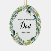 Greenery Memory of Dad Ornament kerstcadeaus (Rechts)