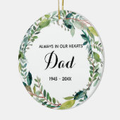 Greenery Memory of Dad Ornament kerstcadeaus (Links)