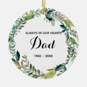 Greenery Memory of Dad Ornament kerstcadeautjes